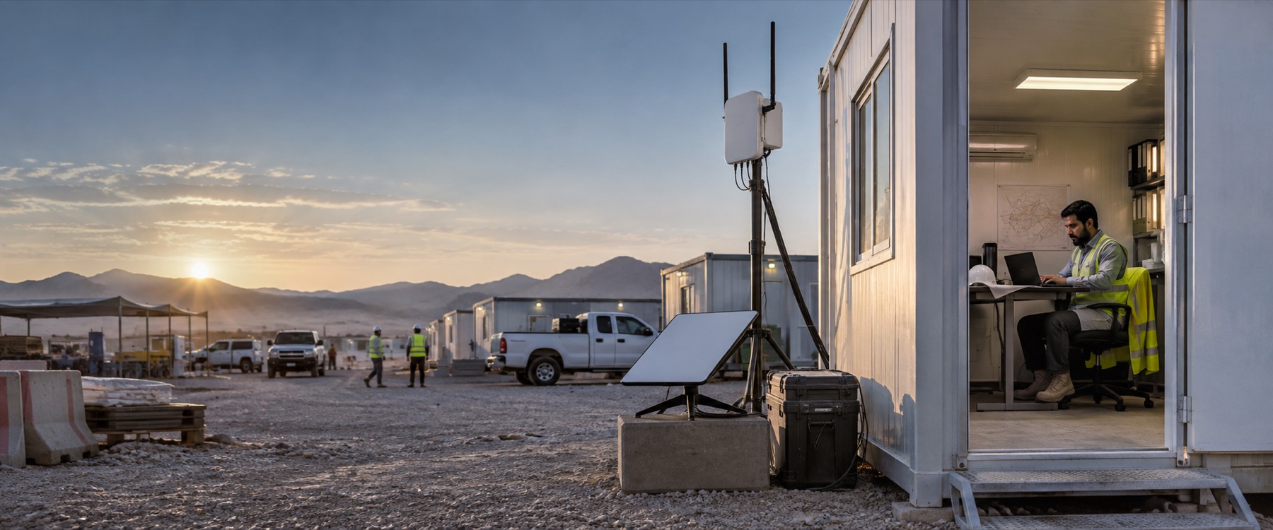 UAE commercial site operating before a fibre connection is ready