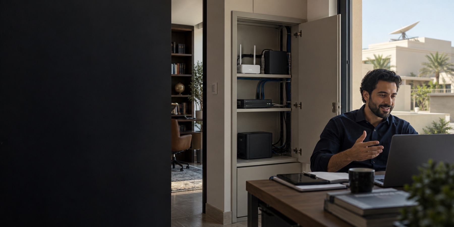 UAE villa home office continuing to work during a primary connection outage