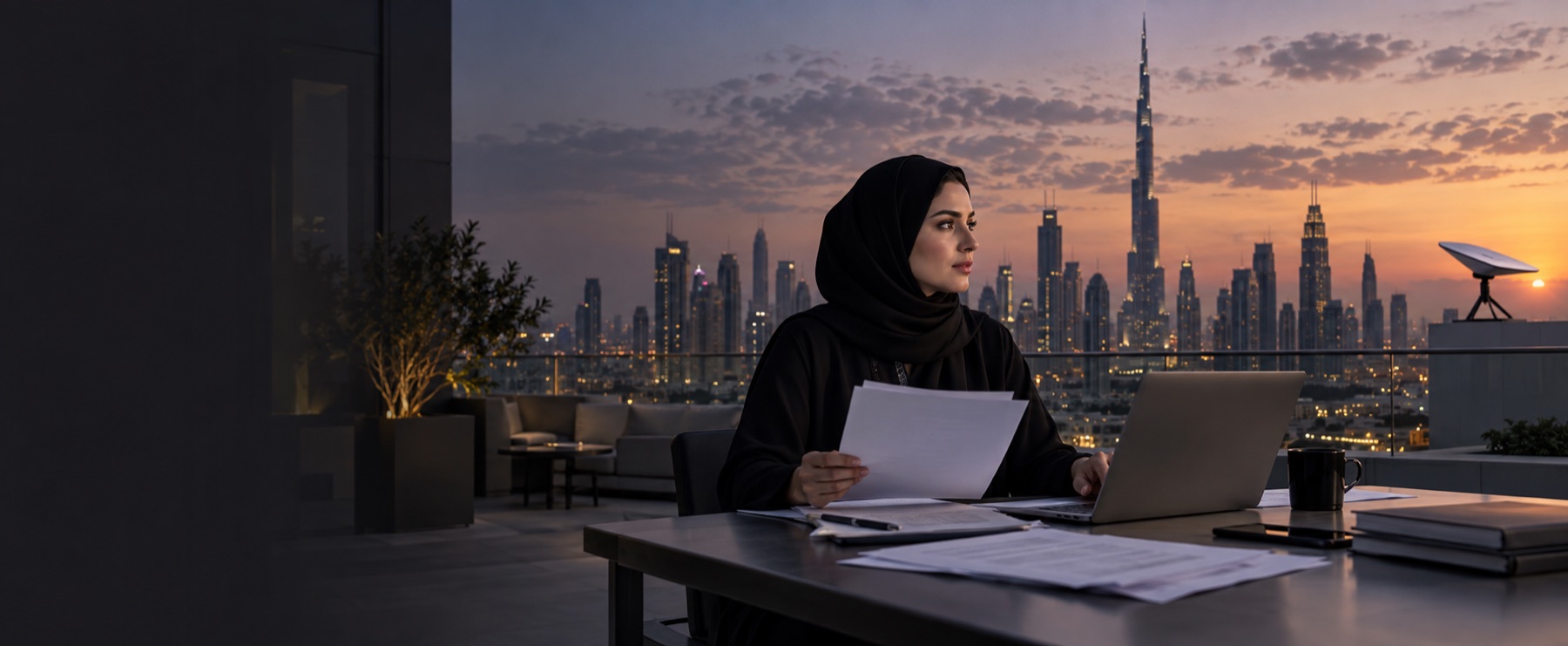 UAE journalist reviewing official satellite connectivity announcements