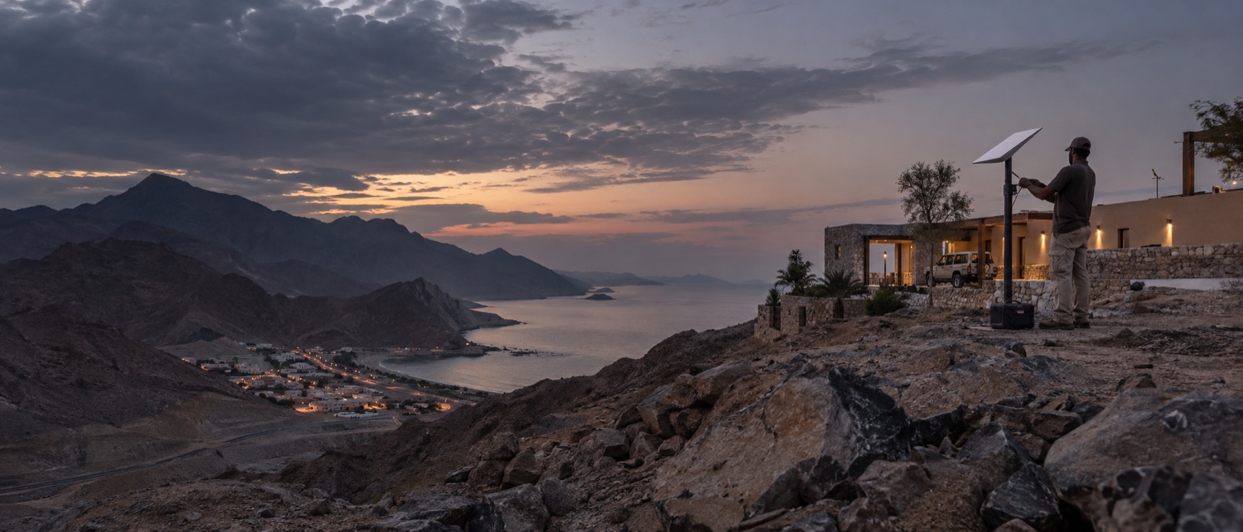 Mountain and coastal landscape in the UAE Northern Emirates