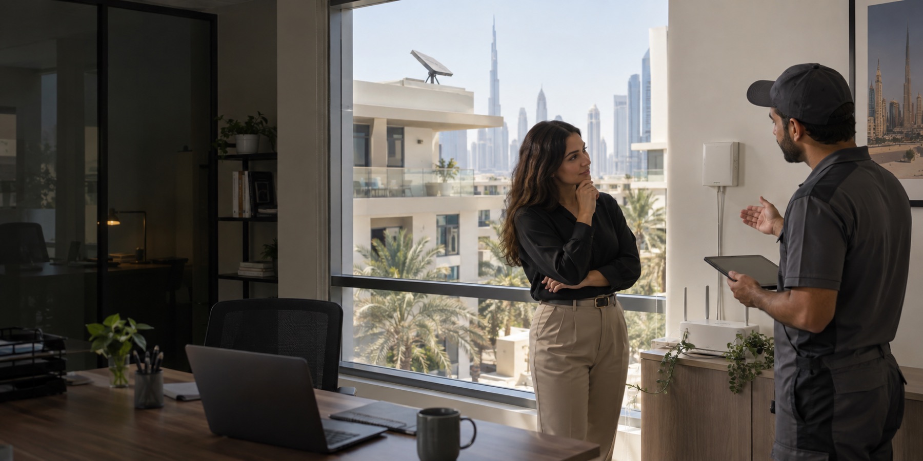 Small UAE business comparing satellite, fibre and mobile internet options